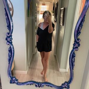 Black romper shorts. Size large. Worn once.